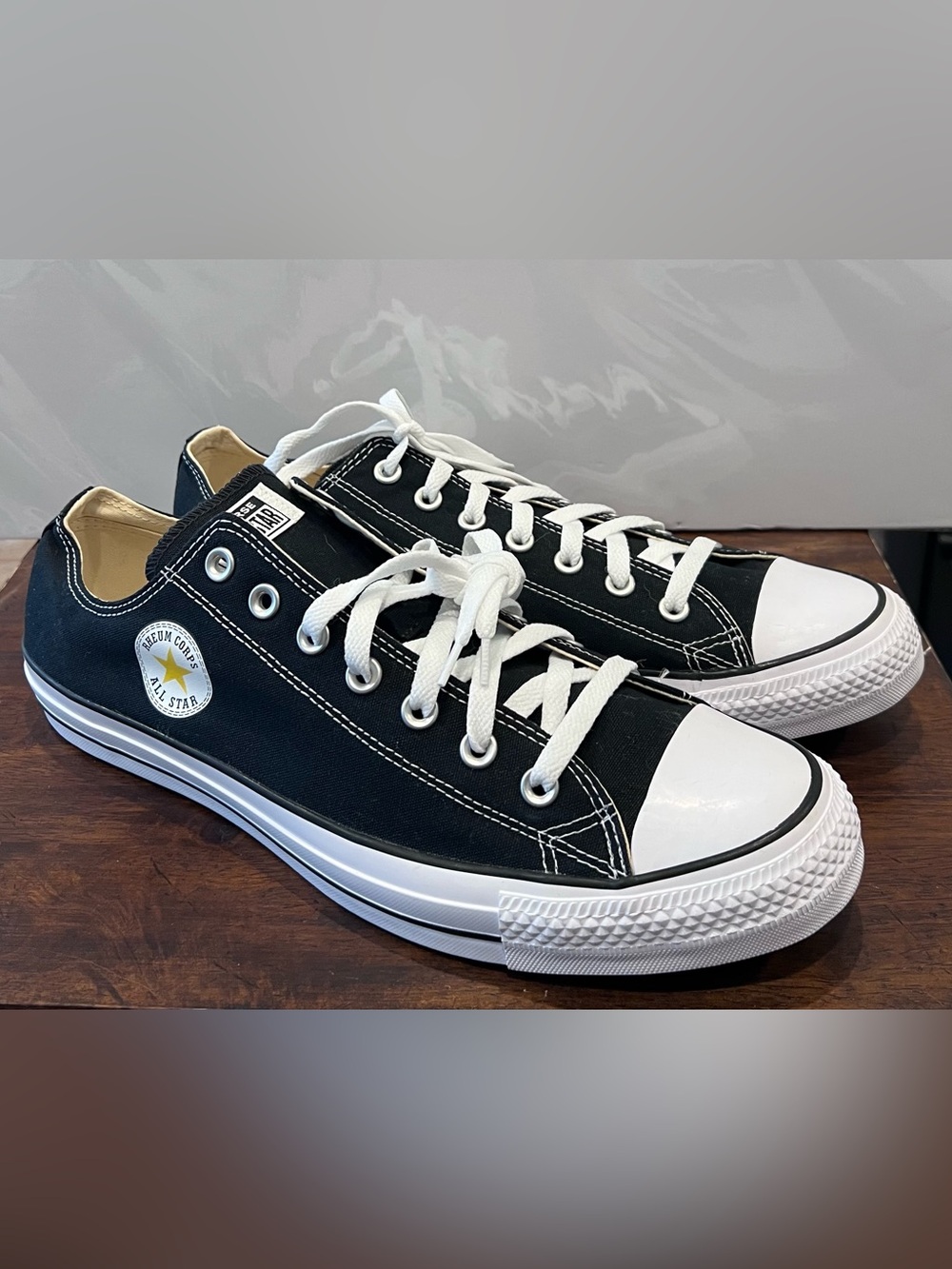 Converse Black and White Low-Top Canvas Sneakers